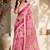 Pink pink printed chanderi cotton ready to wear saree
