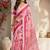 Pink pink printed chanderi cotton ready to wear saree