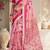 Pink pink printed chanderi cotton ready to wear saree