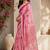 Pink pink printed chanderi cotton ready to wear saree