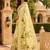Yellow cream printed chanderi cotton ready to wear saree