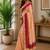 Peach printed chanderi cotton ready to wear saree