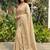 Beige checked zari silk blend saree