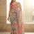 Blue printed bandhani sarees with unstitched blouse piece