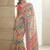 Blue printed bandhani sarees with unstitched blouse piece