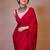 Red  chiffon saree
