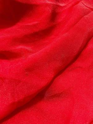 Red  chiffon saree 2