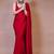 Red  chiffon saree