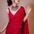 Red  chiffon saree