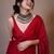 Red  chiffon saree