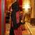 Black bandhani mirror work saree