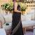 Black embellished mirror work saree