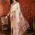 Off white woven design zari silk blend jamdani saree