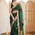Green woven design beads and stones silk blend designer banarasi saree
