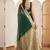 Green woven design beads and stones silk blend designer banarasi saree