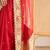 Red ethnic motifs embroidered silk blend designer banarasi saree