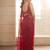 Maroon embellished sequinned  georgette saree