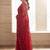 Maroon embellished sequinned  georgette saree