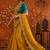 Yellow women embellished embroidered saree