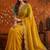 Yellow women embellished embroidered saree