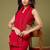 Red embellished embroidered poly georgette designer saree