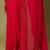 Red embellished embroidered poly georgette designer saree