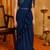 Navy blue  georgette designer kanjeevaram lehenga saree with attachable dupatta