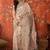 Off white woven design embroidered silk blend jamdani saree