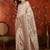 Off white woven design embroidered silk blend jamdani saree