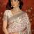 Off white woven design embroidered silk blend jamdani saree