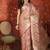 Peach woven design zari tissue handloom banarasi saree