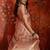 Peach woven design zari tissue handloom banarasi saree