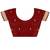 Maroon floral embroidered satin designer saree