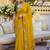 Yellow women ethnic motifs embroidered  georgette saree