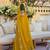 Yellow women ethnic motifs embroidered  georgette saree