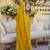 Yellow women ethnic motifs embroidered  georgette saree