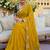 Yellow women ethnic motifs embroidered  georgette saree