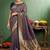 Navy blue woven design zari  silk designer patola saree