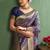 Navy blue woven design zari  silk designer patola saree