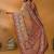 Orange ethnic motifs printed designer banarasi saree with matching blouse