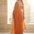 Rust embroidered sarees with unstitched blouse piece