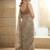 Gold floral embellished embroidered satin sarees with unstitched blouse