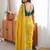 Yellow ethnic motifs sequinned  georgette saree