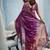 magenta munga cotton blend handloom weaving festive wear saree