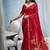 red munga cotton blend handloom weaving festive wear saree