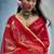 red munga cotton blend handloom weaving festive wear saree
