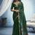 green munga cotton blend handloom weaving festive wear saree