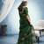 green munga cotton blend handloom weaving festive wear saree