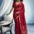 red munga cotton blend handloom weaving festive wear saree