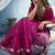 rani pink munga cotton blend handloom weaving festive wear saree